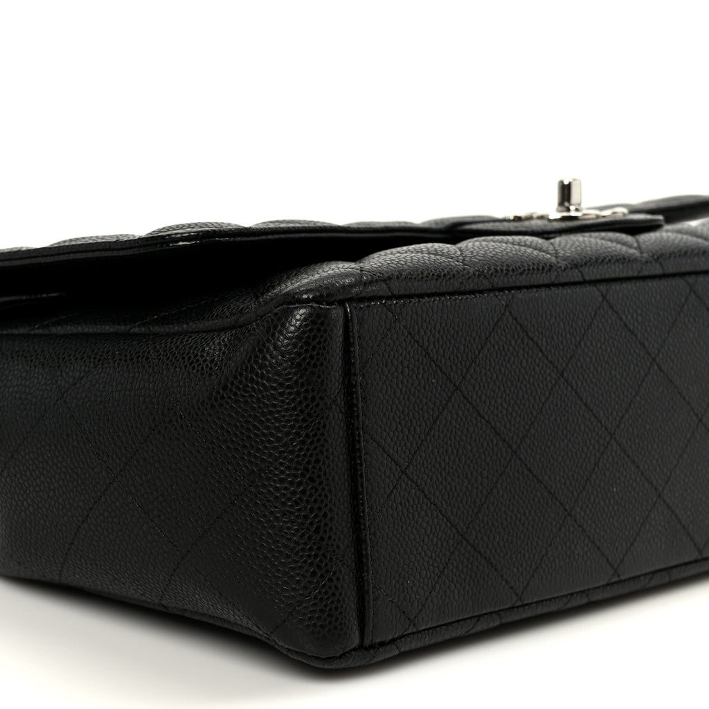 Caviar Quilted Maxi Double Flap Black