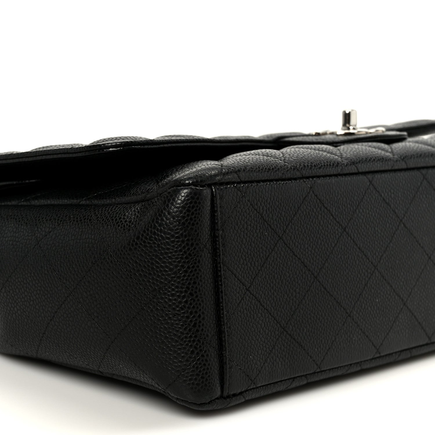 Caviar Quilted Maxi Double Flap Black