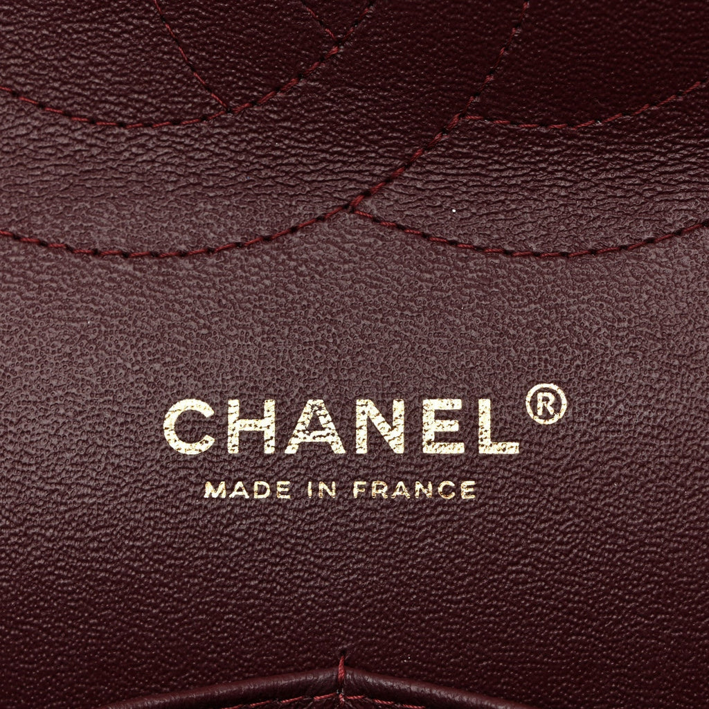 Lambskin Quilted Jumbo Double Flap Black