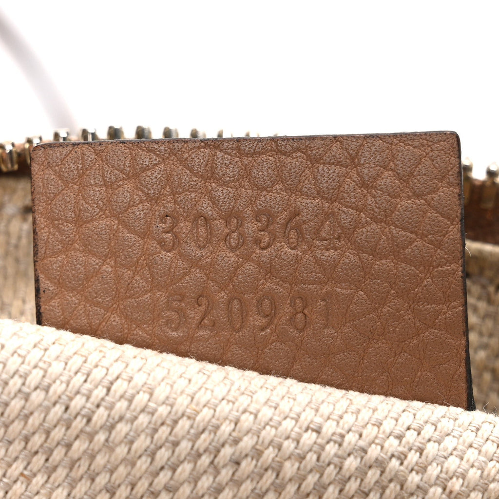 Pebbled Calfskin Small Soho Disco Bag Rose Beige