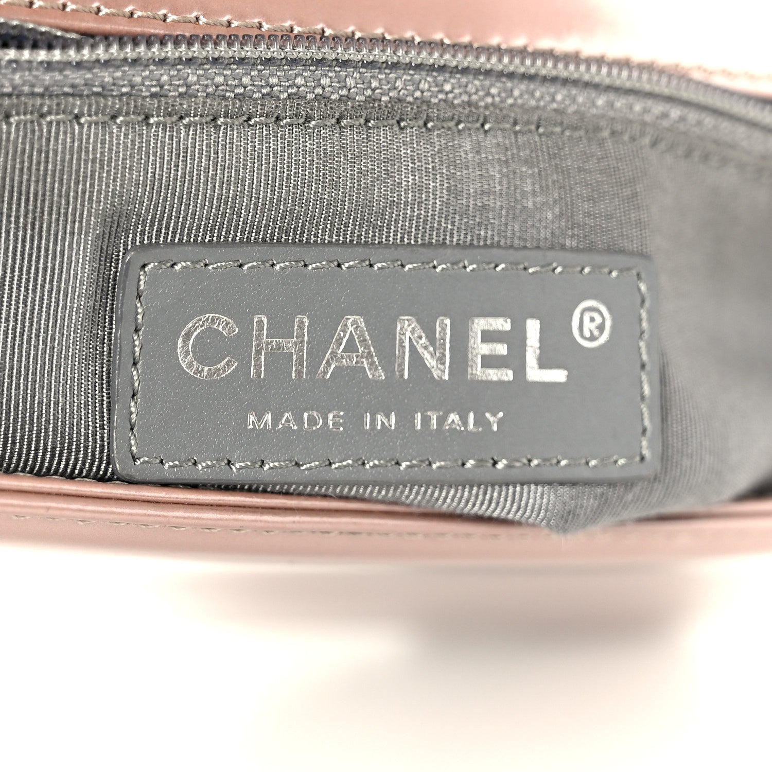 Iridescent Glazed Calfskin Medium Boy Flap Light Pink