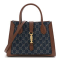 New Denim GG Monogram Dollar Calfskin Medium Jackie 1961 Tote Blue Tea Cuir Epilog