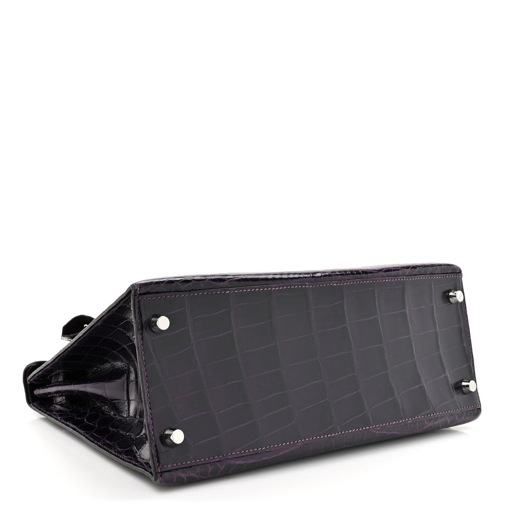 Shiny Niloticus Crocodile Kelly Sellier 28 Amethyst