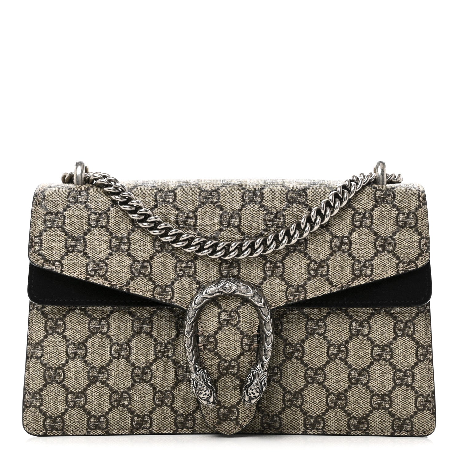 GG Supreme Monogram Small Dionysus Shoulder Bag Black
