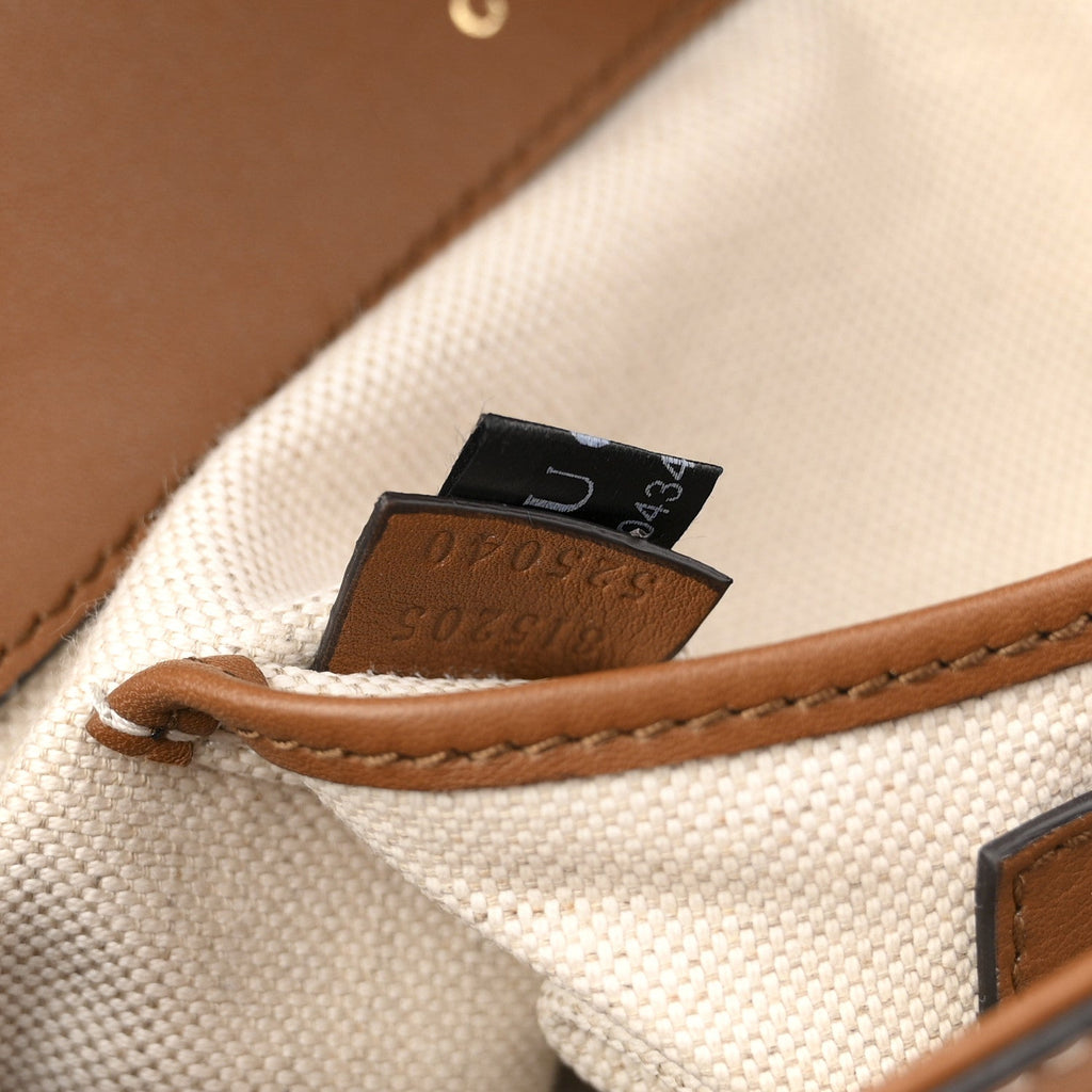 GG Supreme Monogram Duomo Lux Horsebit 1955 Soft Small Shoulder Bag Beige Ebony Sundial
