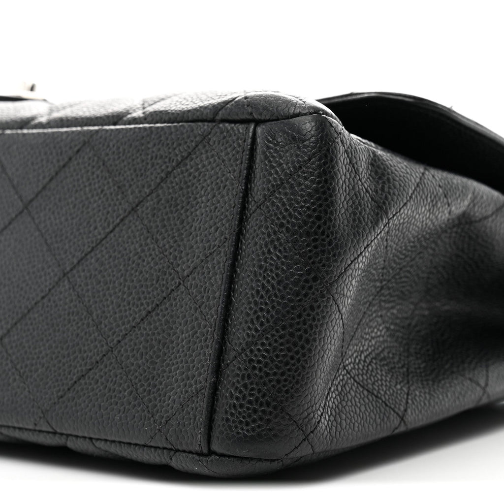 Caviar Quilted Maxi Double Flap Black