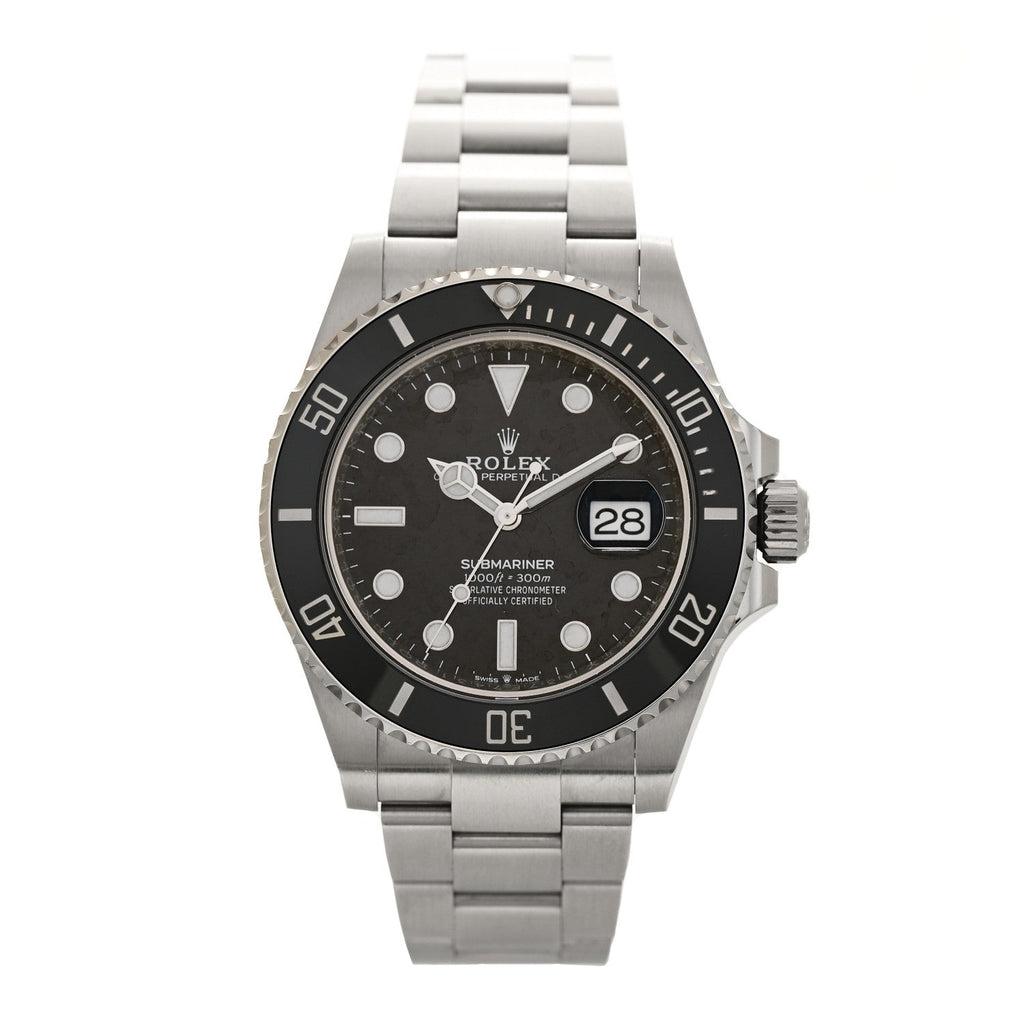 Stainless Steel 41mm Oyster Perpetual Submariner Date Watch Black 126610LN