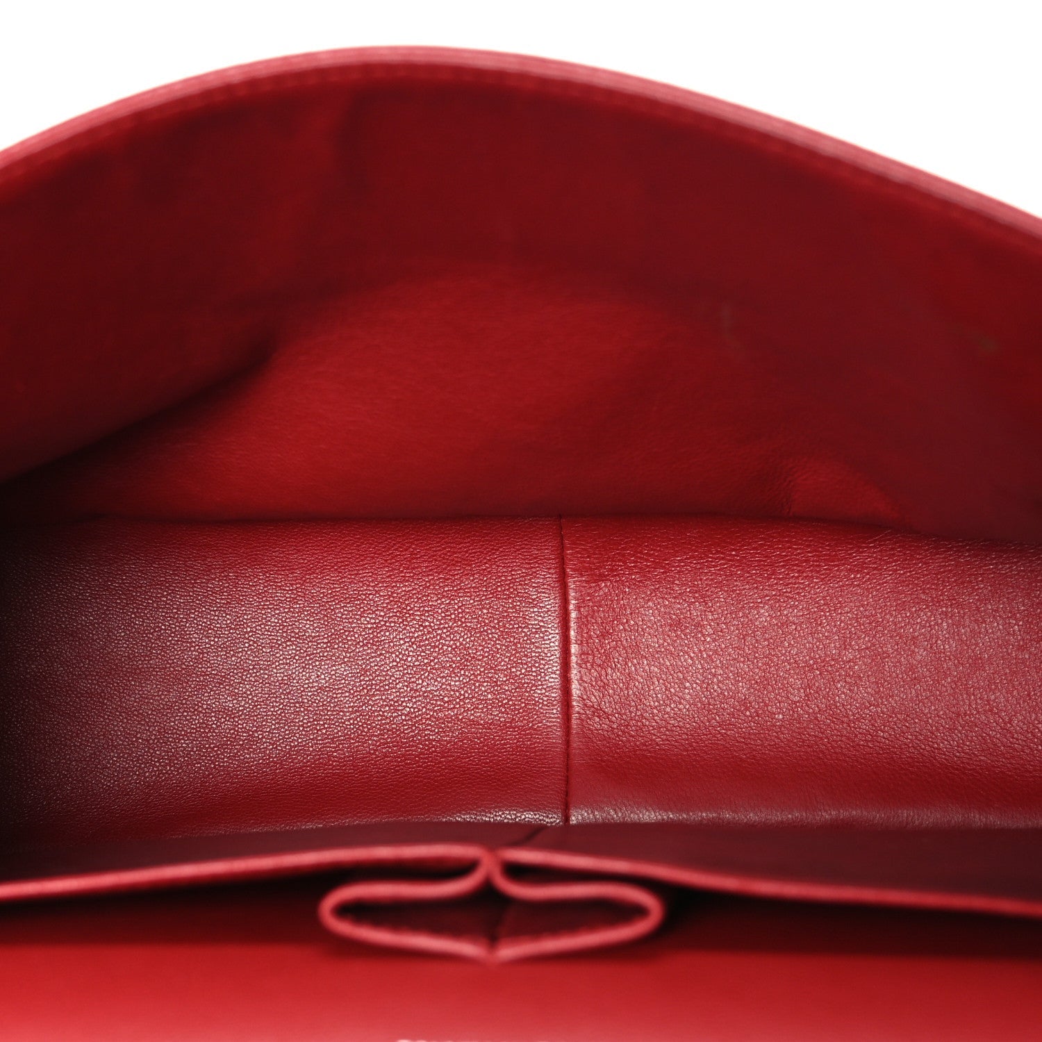 Caviar Quilted Jumbo Double Flap Dark Red