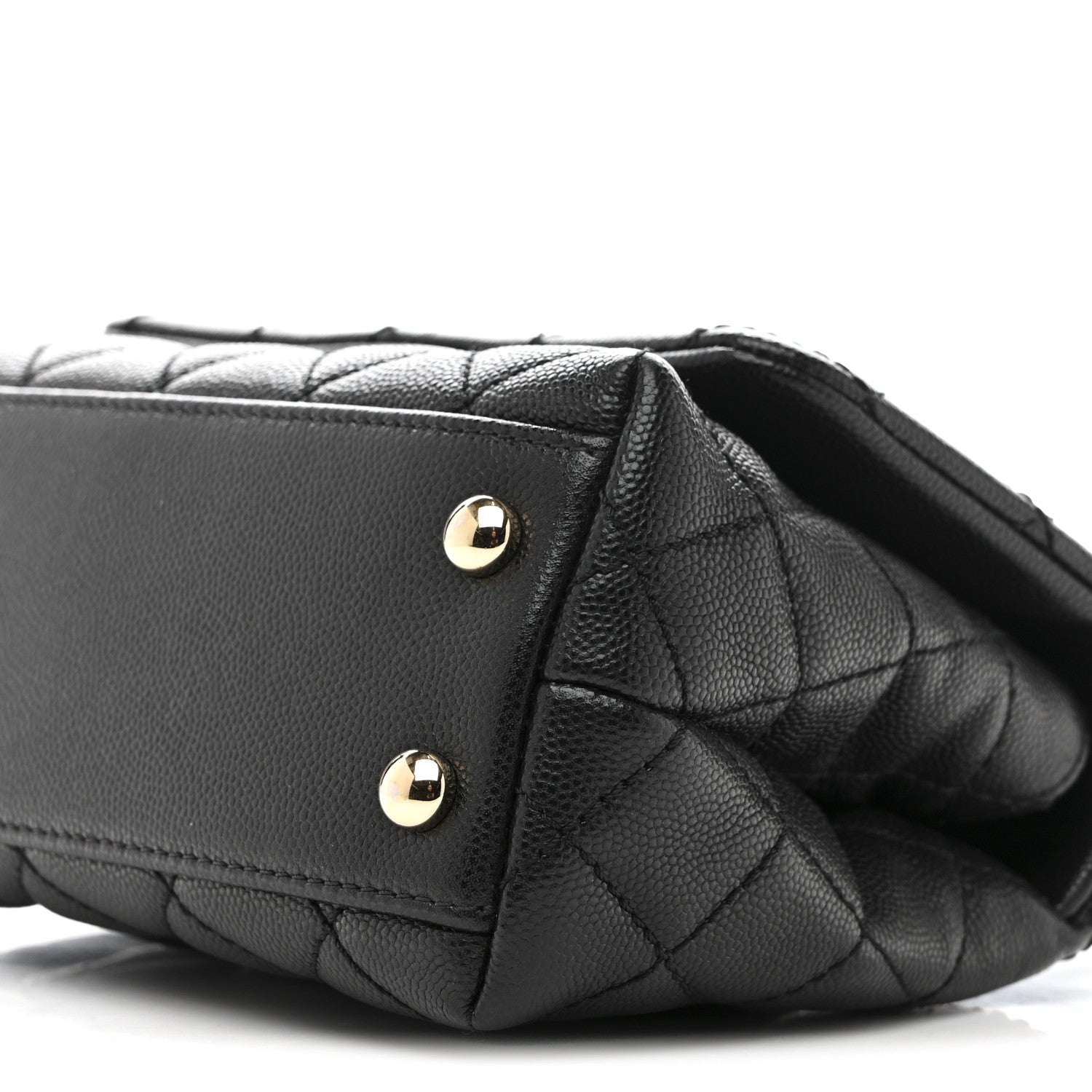 Caviar Quilted Extra Mini Coco Handle Flap Black