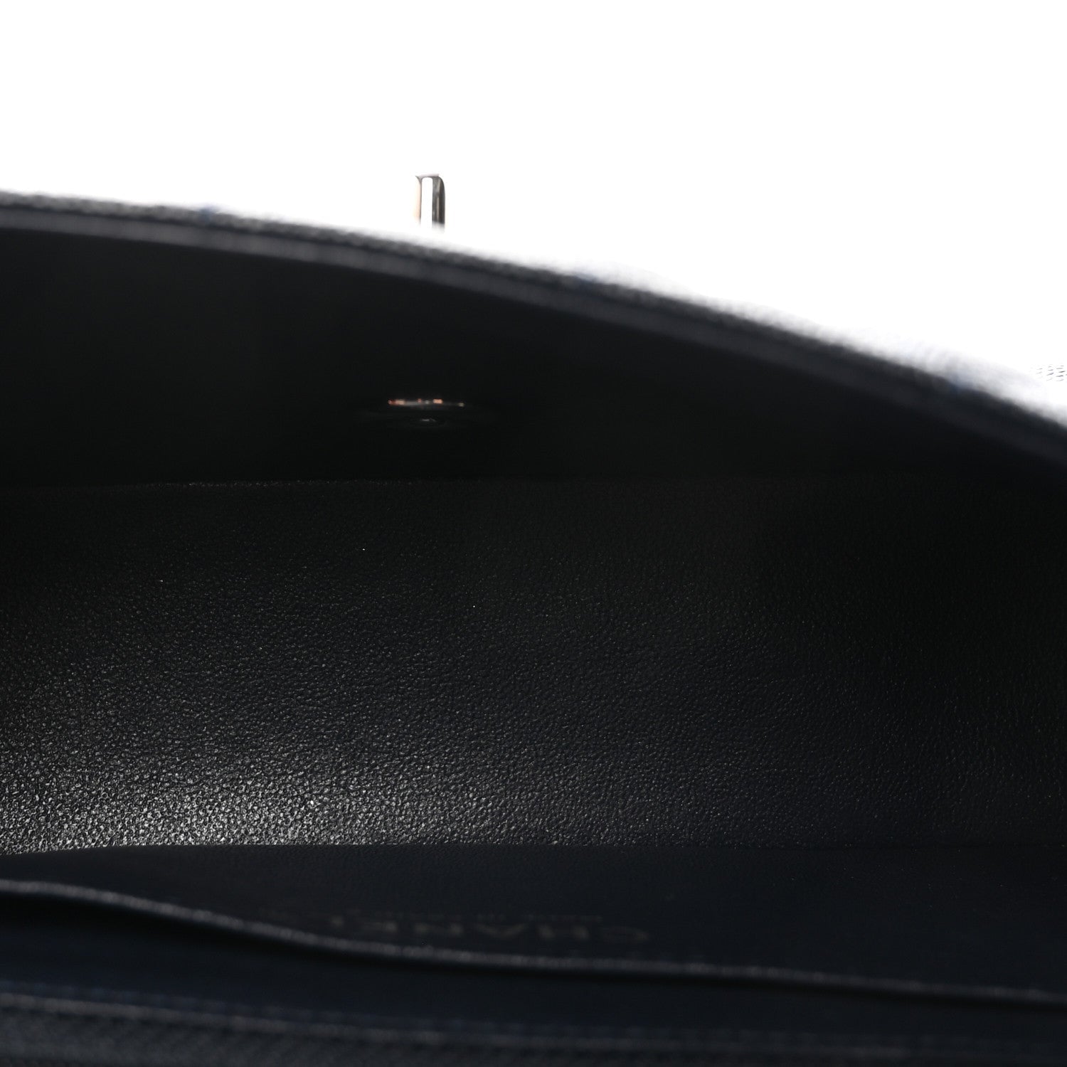 Caviar Quilted Mini Rectangular Flap Navy