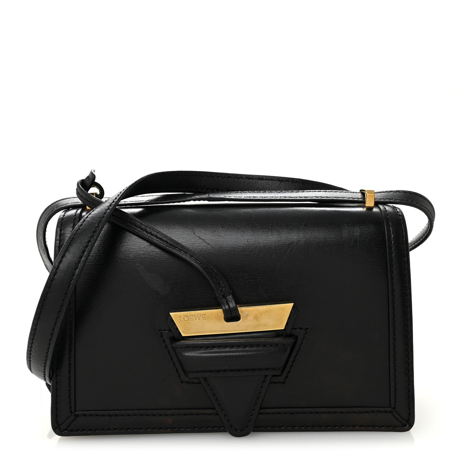 Calfskin Small Barcelona Shoulder Bag Black