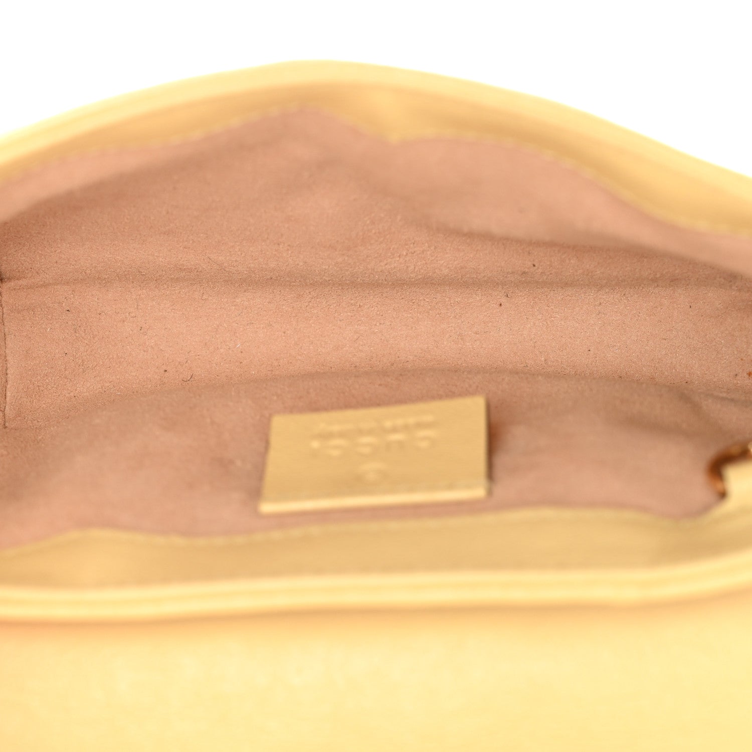 Vintage Effect Calfskin Matelasse Super Mini Torchon GG Marmont Shoulder Bag Black Beige