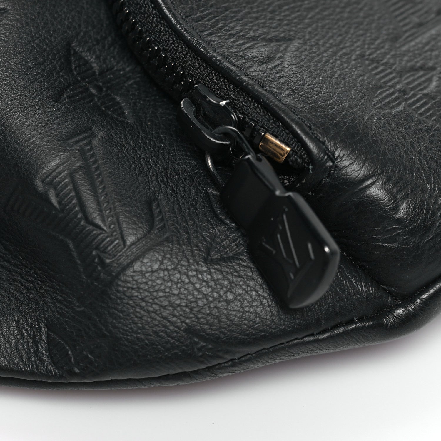 Calfskin Monogram Shadow Rush BumBag Black