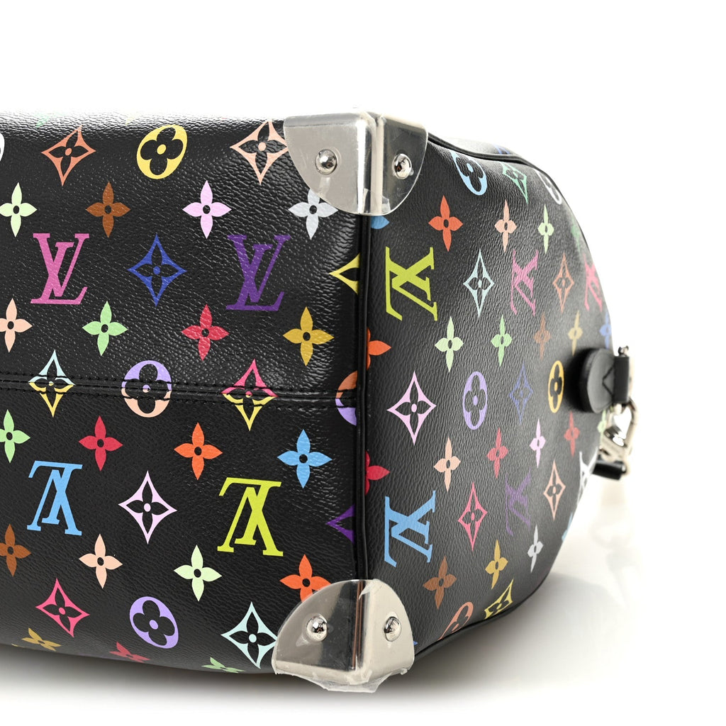 LV X TM Monogram Multicolor Speedy Soft 30 Black