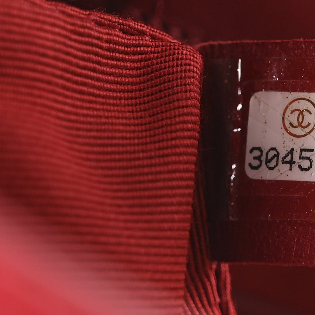 Calfskin Quilted Boy Bucket Bag Red