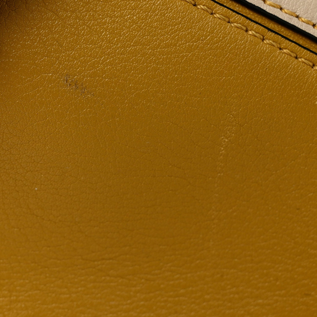 Grained Calfskin Small Puzzle Bag Ocre Yellow
