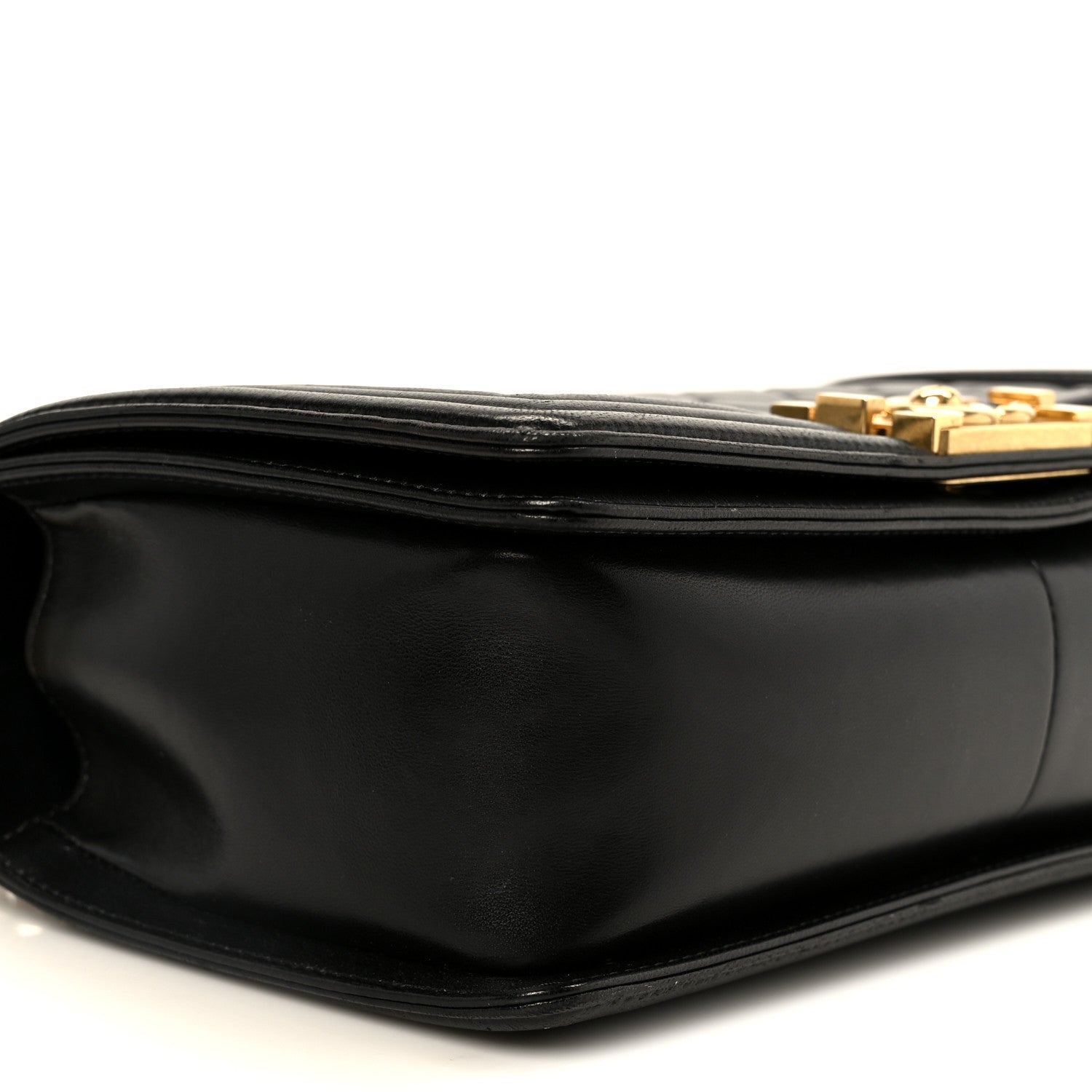Lambskin Quilted Medium Boy Flap Black