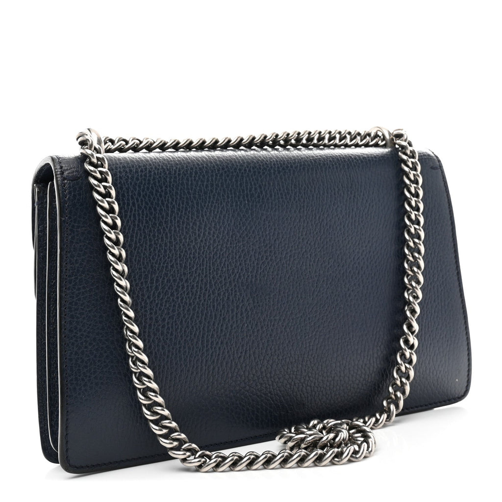 Dollar Calfskin Crystal Small Dionysus Shoulder Bag Blue Agata Montana Sapphire