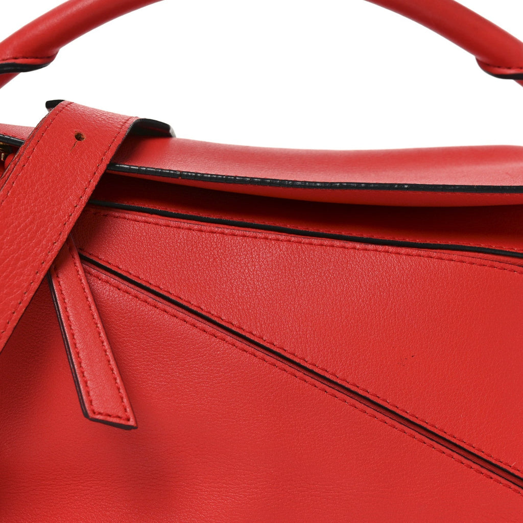 Calfskin Small Puzzle Bag Scarlet