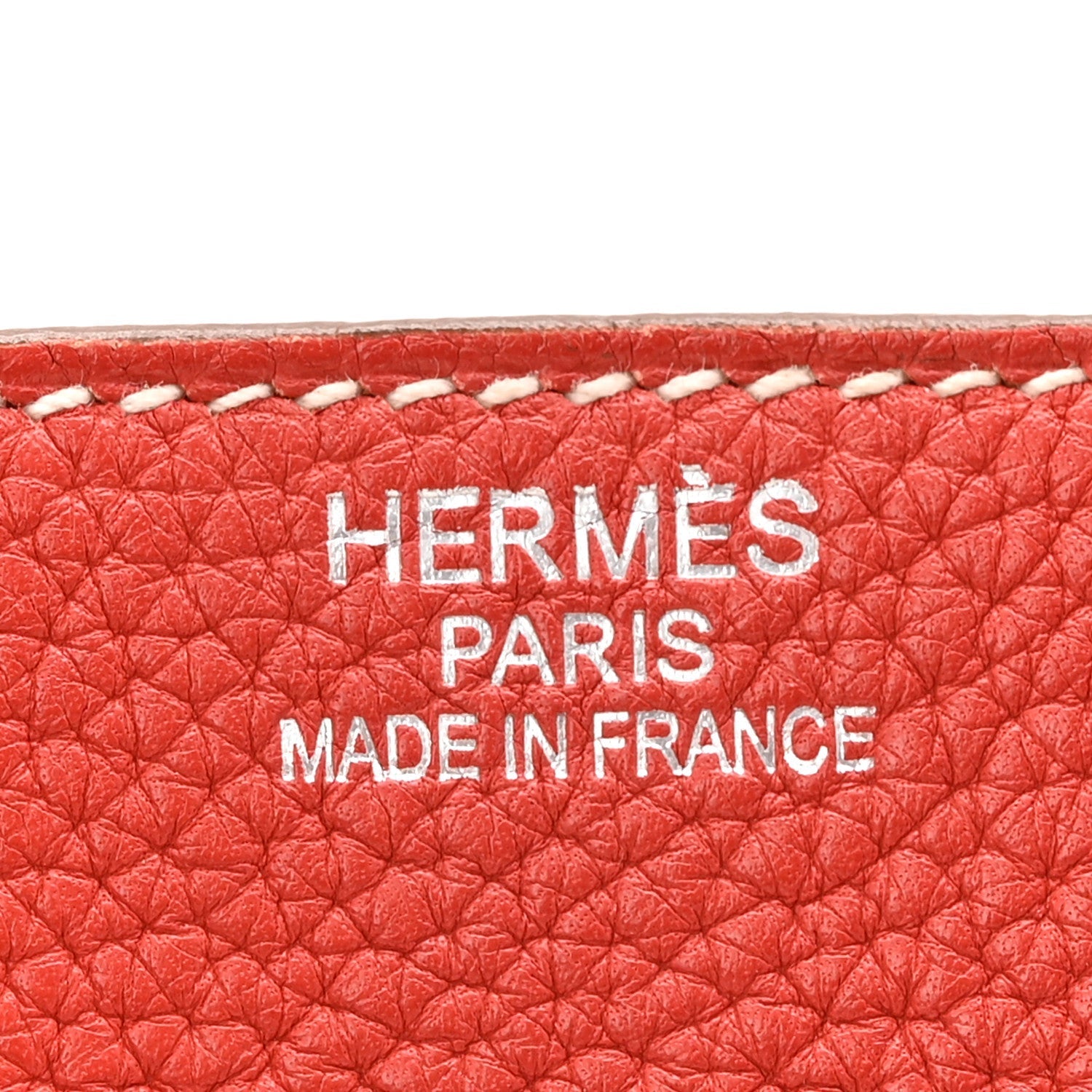 Taurillon Clemence Eclat Birkin 35 Sanguine White