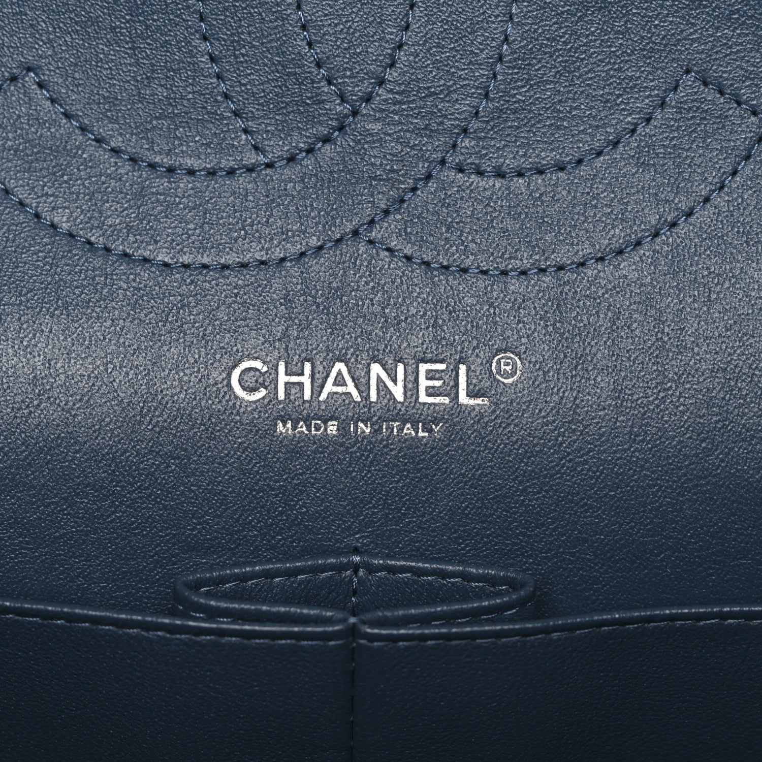 Caviar Quilted Jumbo Double Flap Blue