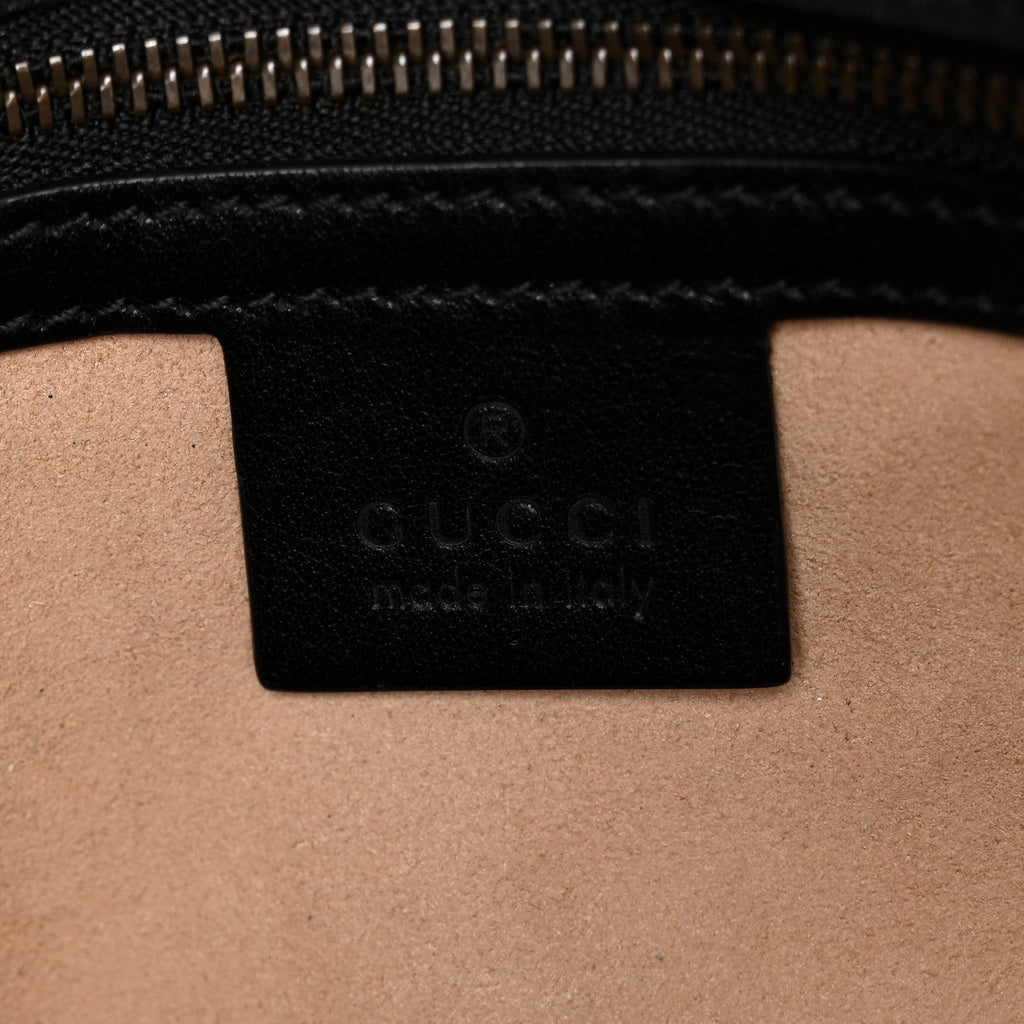 Calfskin Matelasse Small GG Marmont Shoulder Bag Black