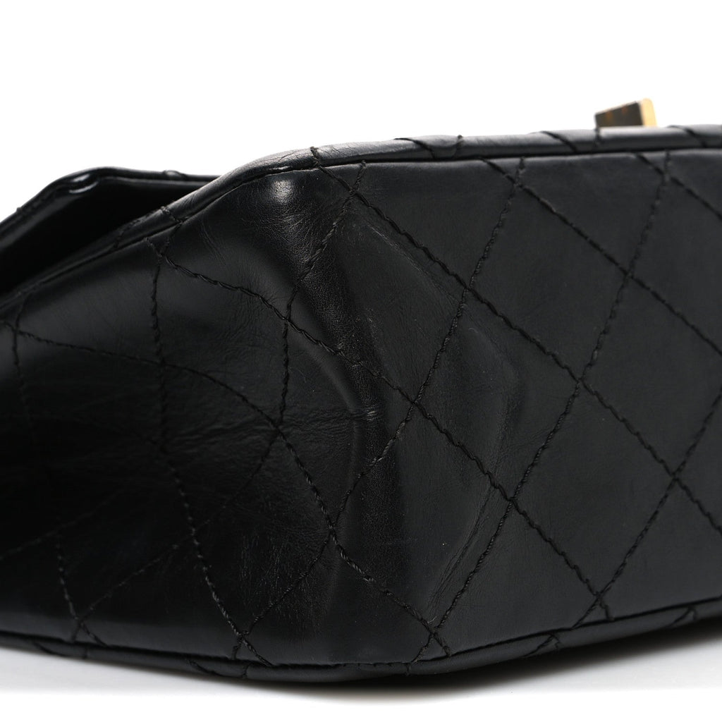 Aged Calfskin Quilted 2.55 Reissue 226 Flap Black