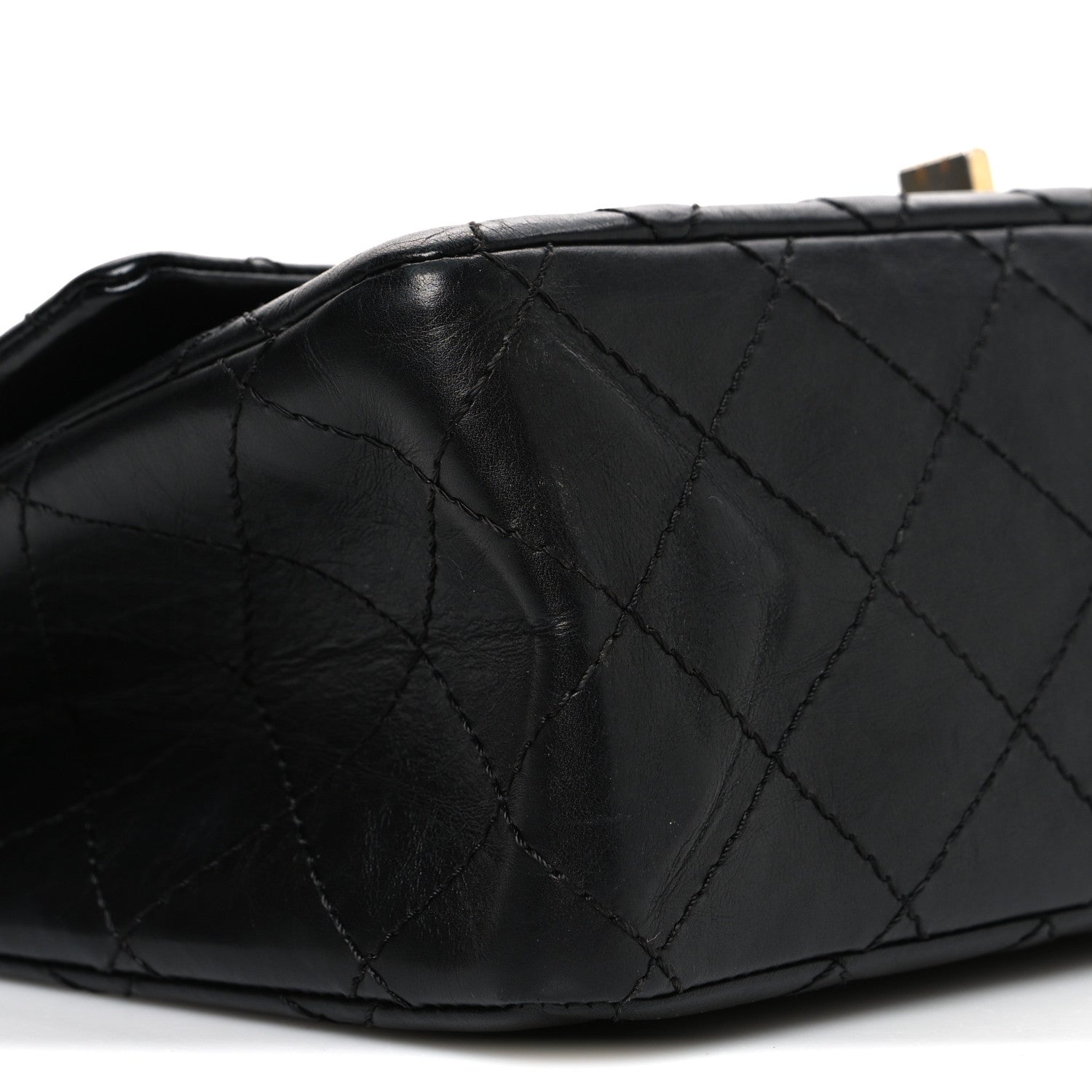 Aged Calfskin Quilted 2.55 Reissue 226 Flap Black