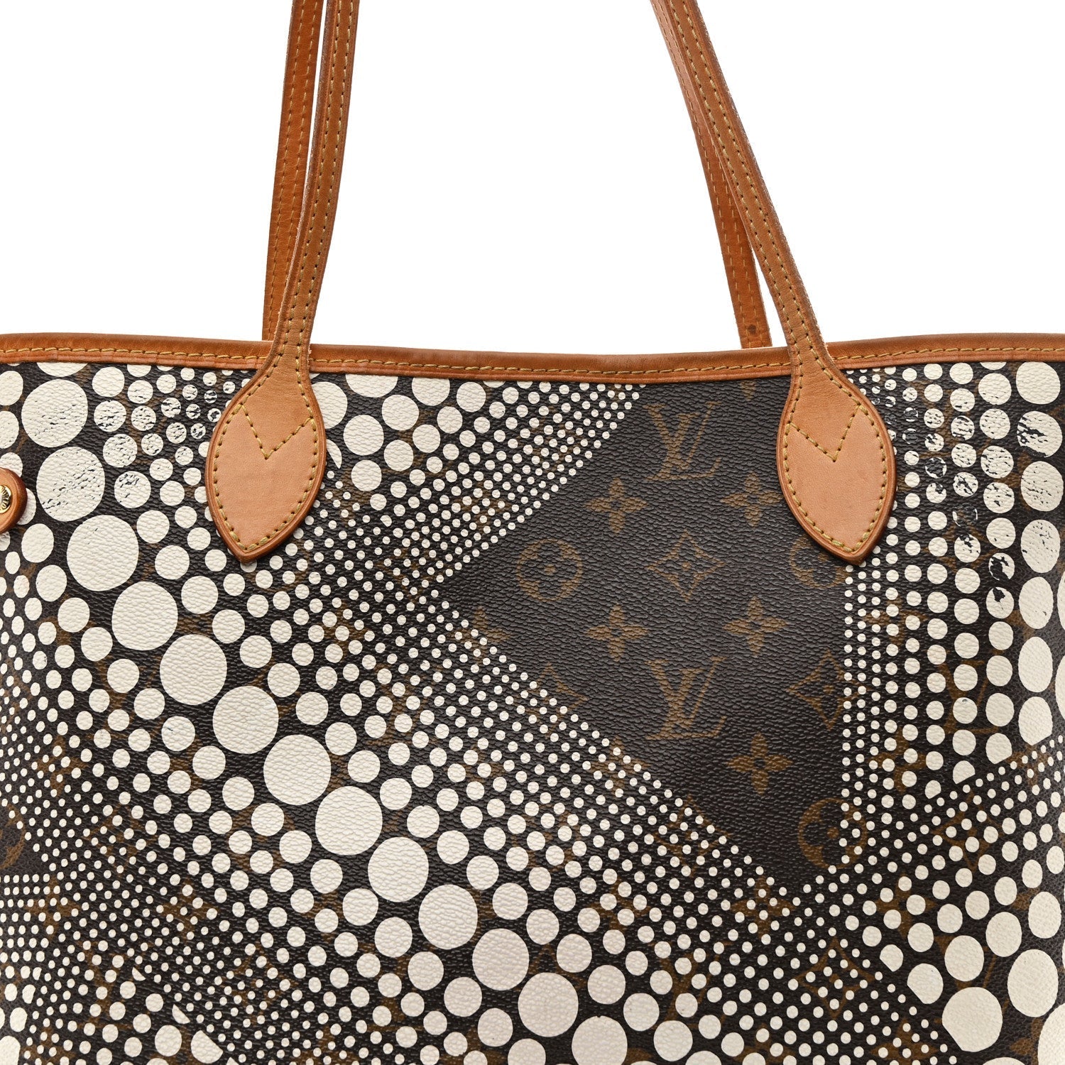 Monogram Kusama Waves Neverfull MM White