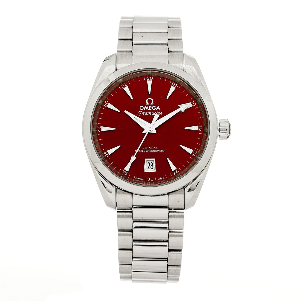 Stainless Steel 38mm Seamaster Aqua Terra Master Co-Axial Chronometer Automatic Watch Red 220.10.38.20.13.003