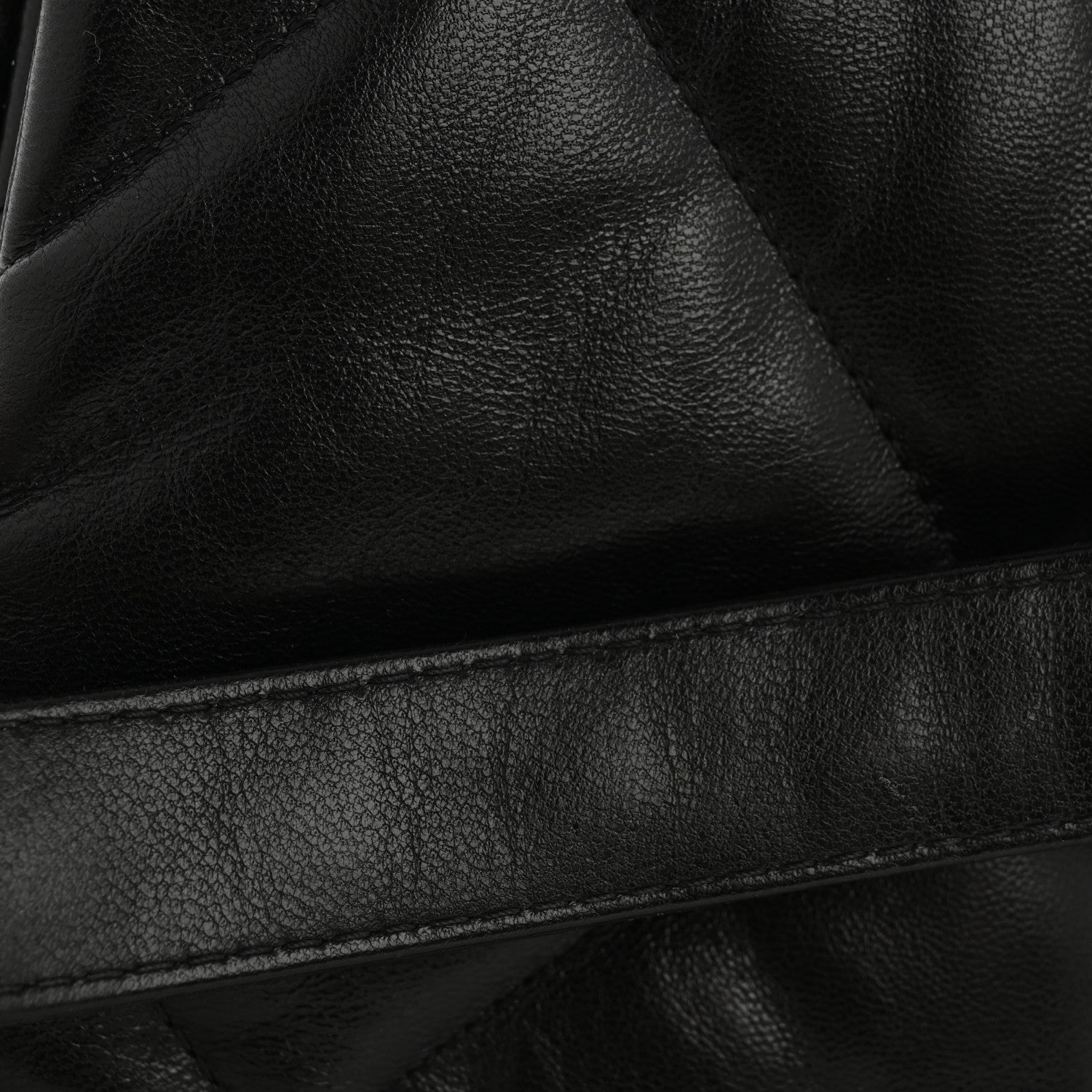 Shiny Goatskin Quilted Large Chanel 19 Flap Black