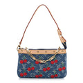 LV X TM Monogram Denim Cerises Pochette Accessories Blue
