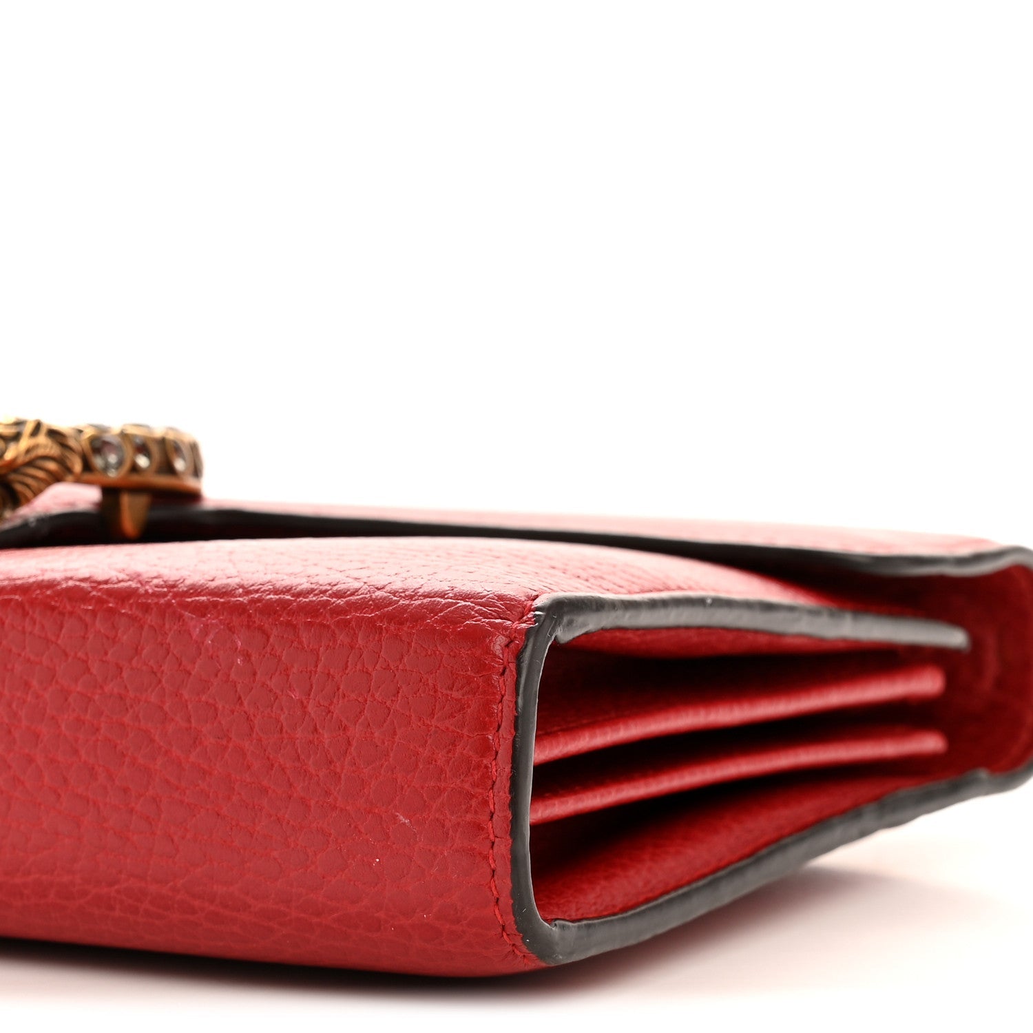Calfskin Mini Dionysus Chain Wallet Hibiscus Red