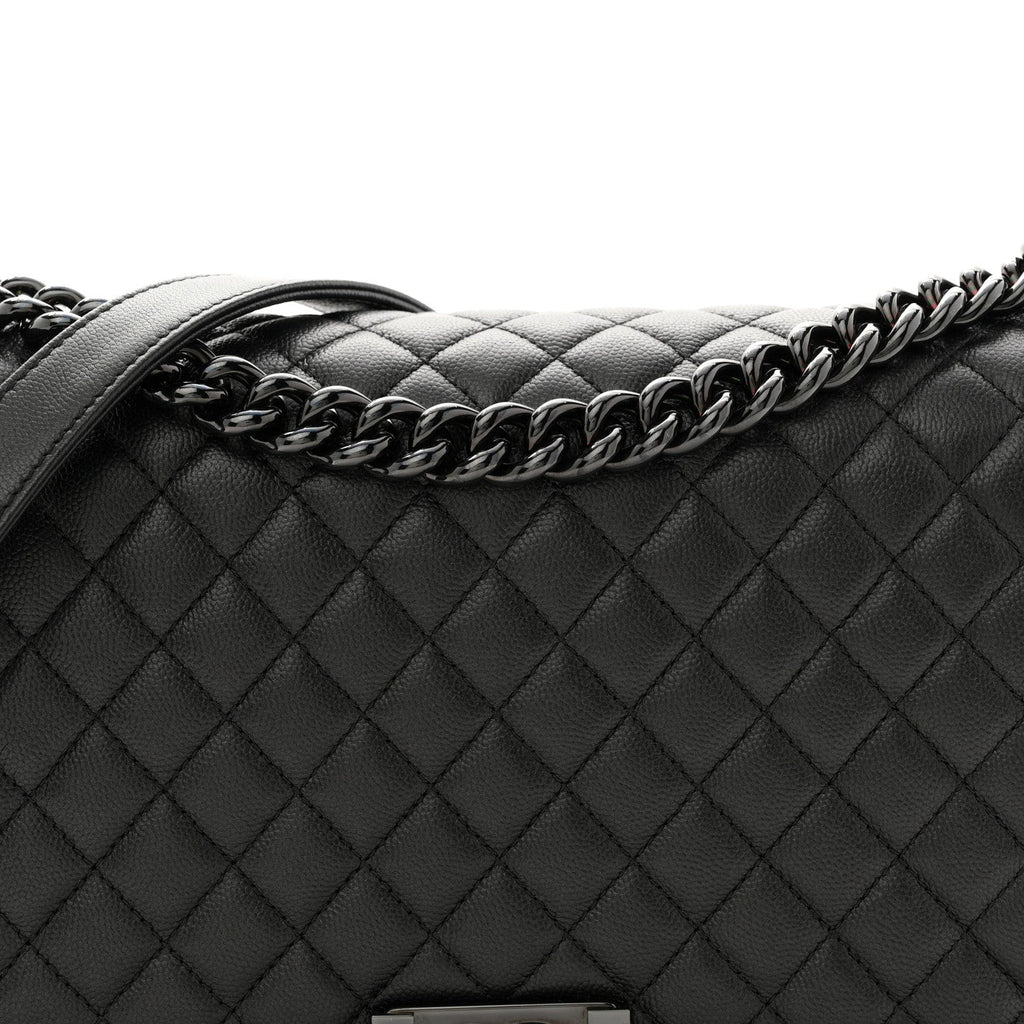 Caviar Quilted New Medium Boy Flap So Black