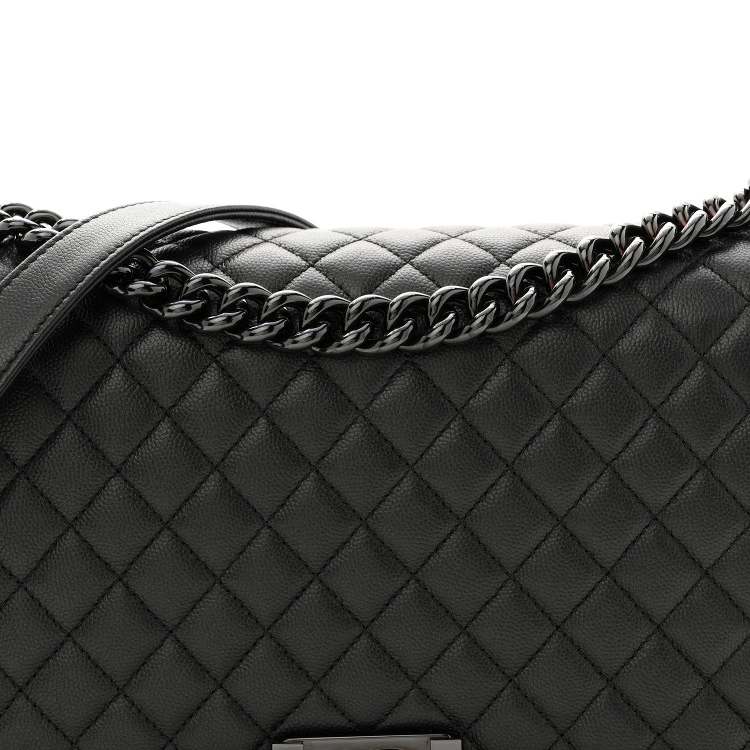 Caviar Quilted New Medium Boy Flap So Black