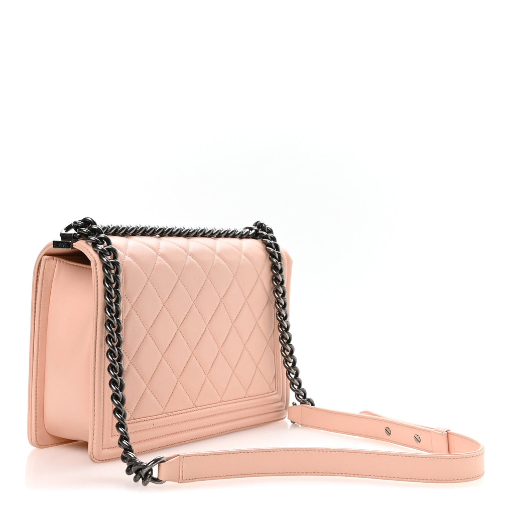 Calfskin New Medium Boy Flap Pink