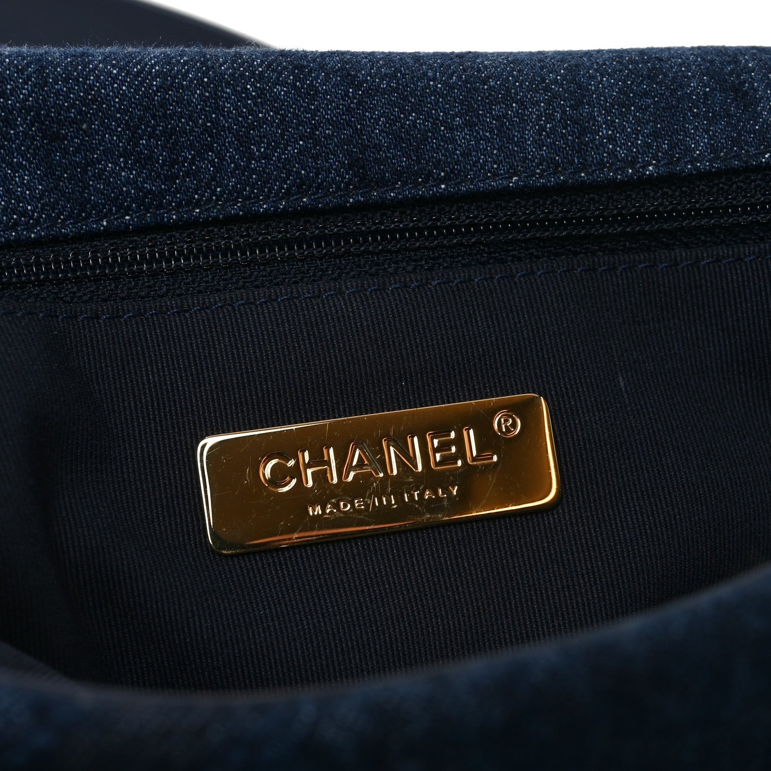 Denim Quilted Medium Chanel 19 Flap Blue