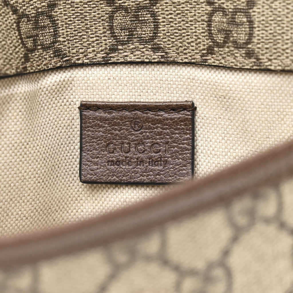 GG Supreme Monogram Neo Vintage Web Belt Bag Brown