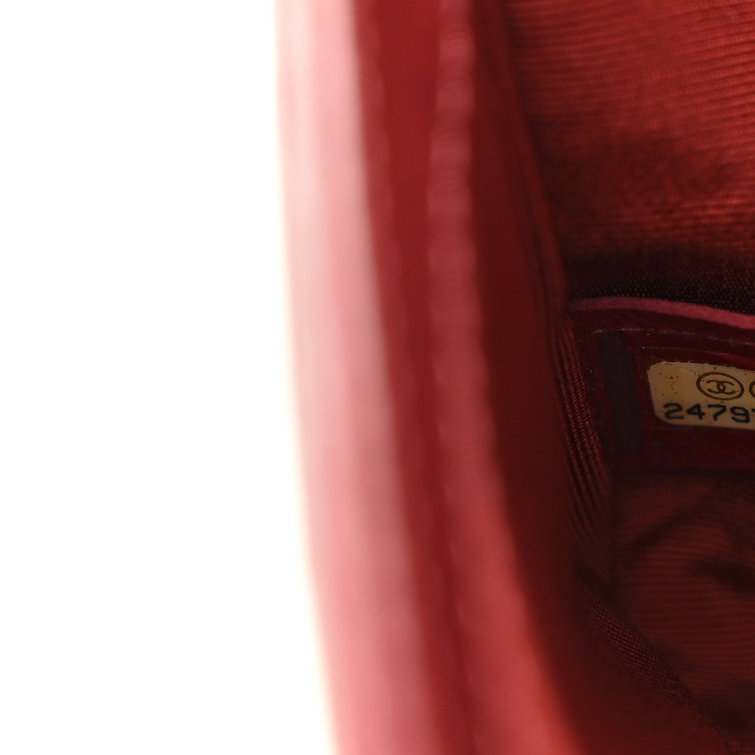 Aged Calfskin Chevron Quilted Small Jacket Boy Flap Red