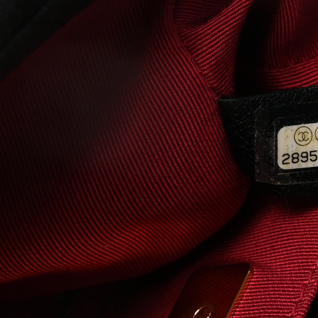 Goatskin Quilted Chanel 19 Waist Bag Black