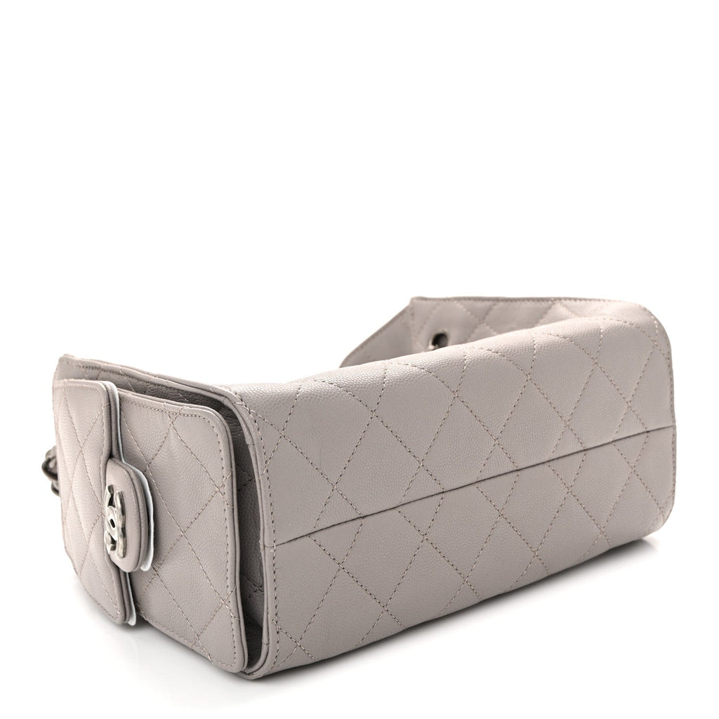 Caviar Quilted Mini Chanel 25 Handbag Dark Grey