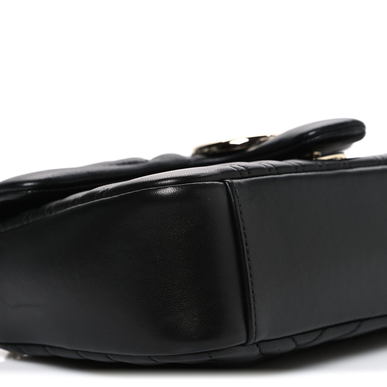 Lambskin Matelasse Medium GG Marmont Shoulder Bag Black
