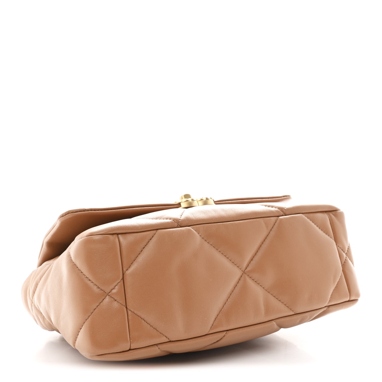 Lambskin Quilted Medium Chanel 19 Flap Brown
