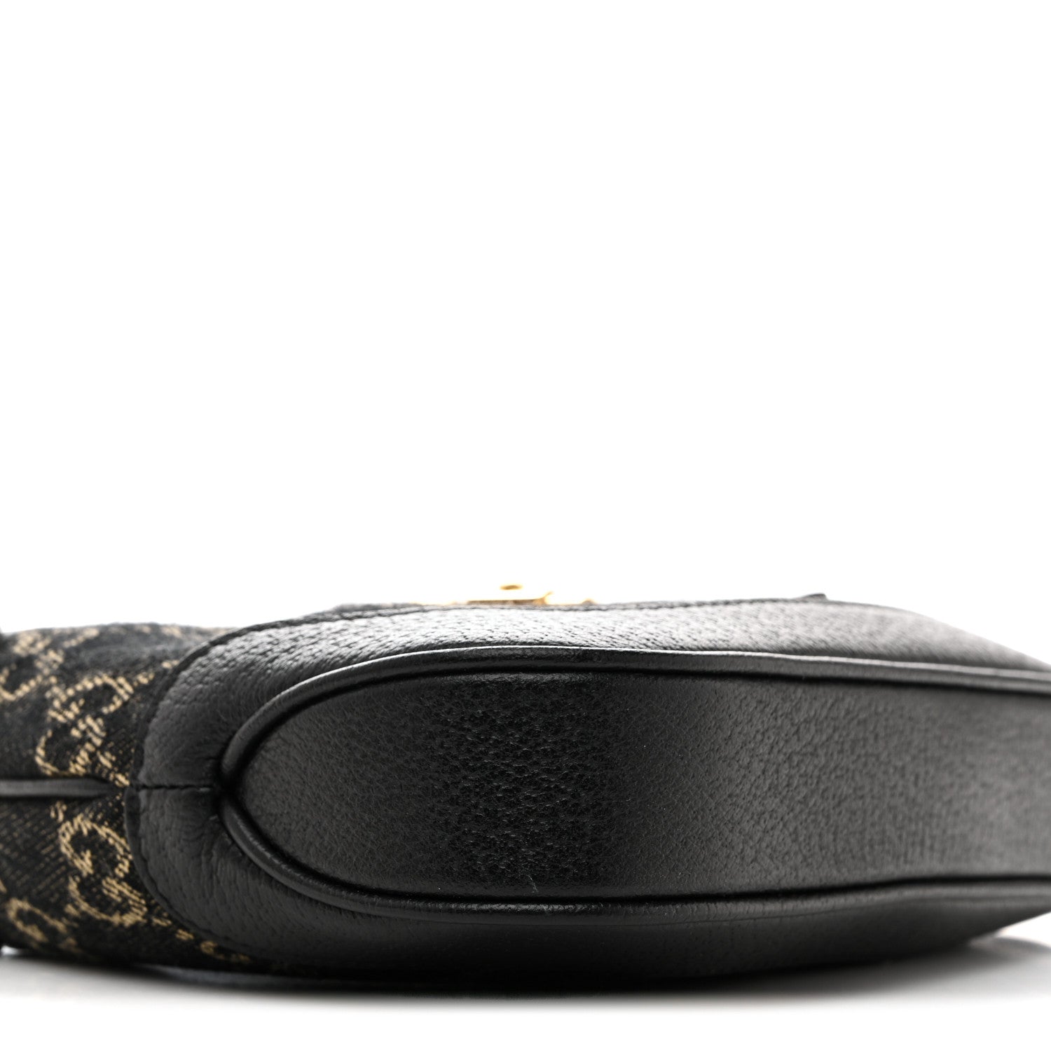 Jacquard Black Denim GG Monogram Textured Dollar Calfskin Mini Jackie 1961 Hobo Black Ivory