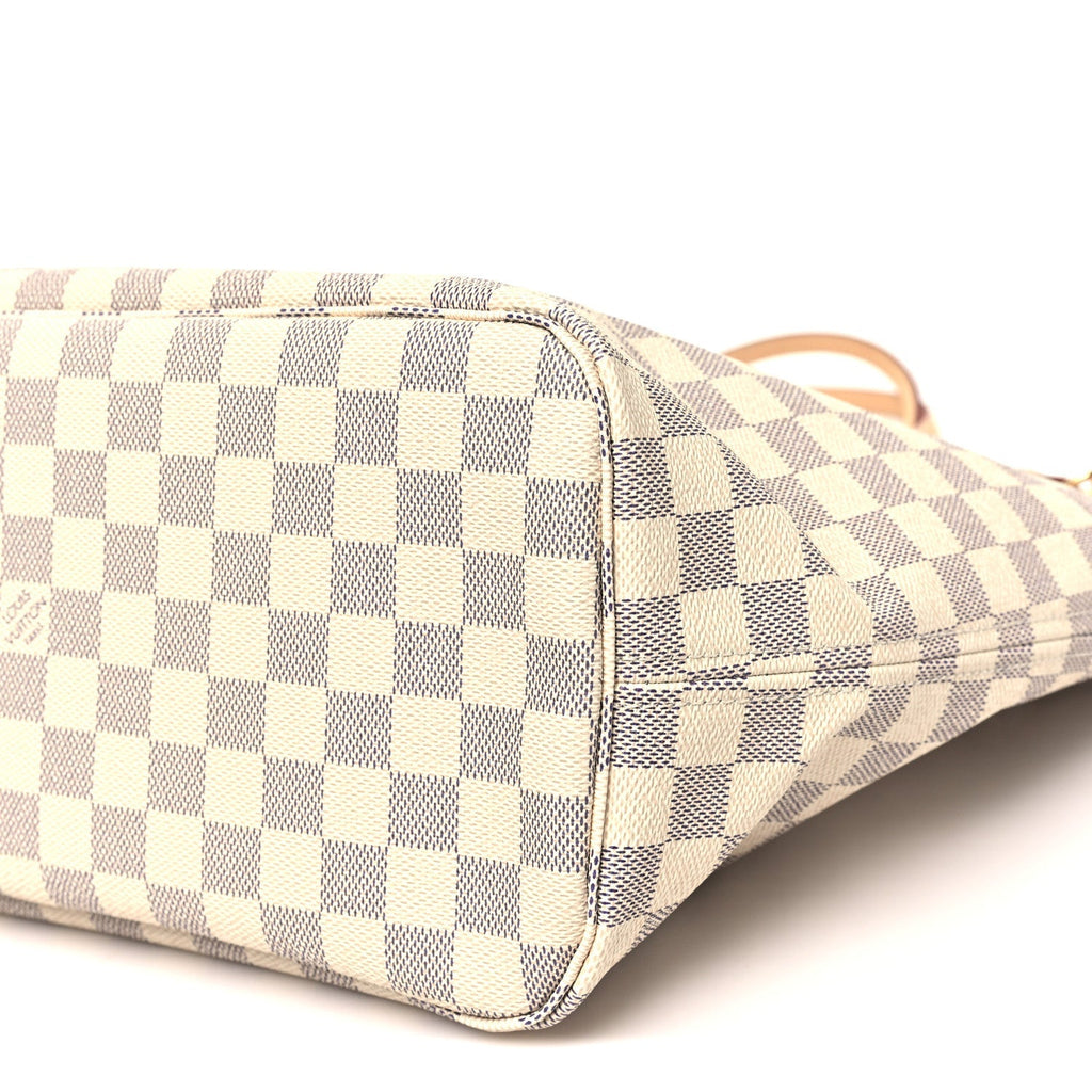 Damier Azur Neo Neverfull MM Rose Ballerine