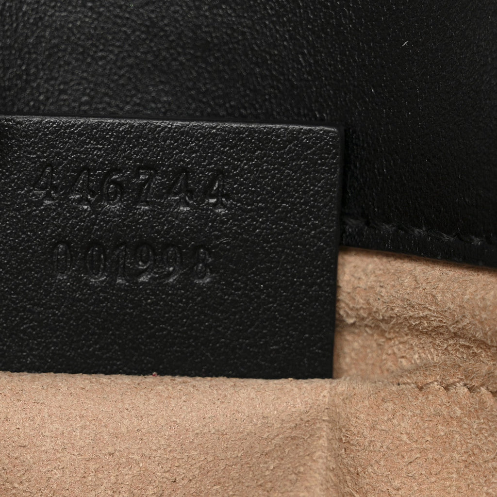 Calfskin Matelasse Mini GG Marmont Shoulder Bag Black