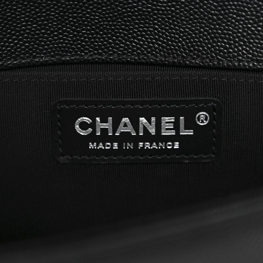 Caviar Quilted Small Boy Flap Black