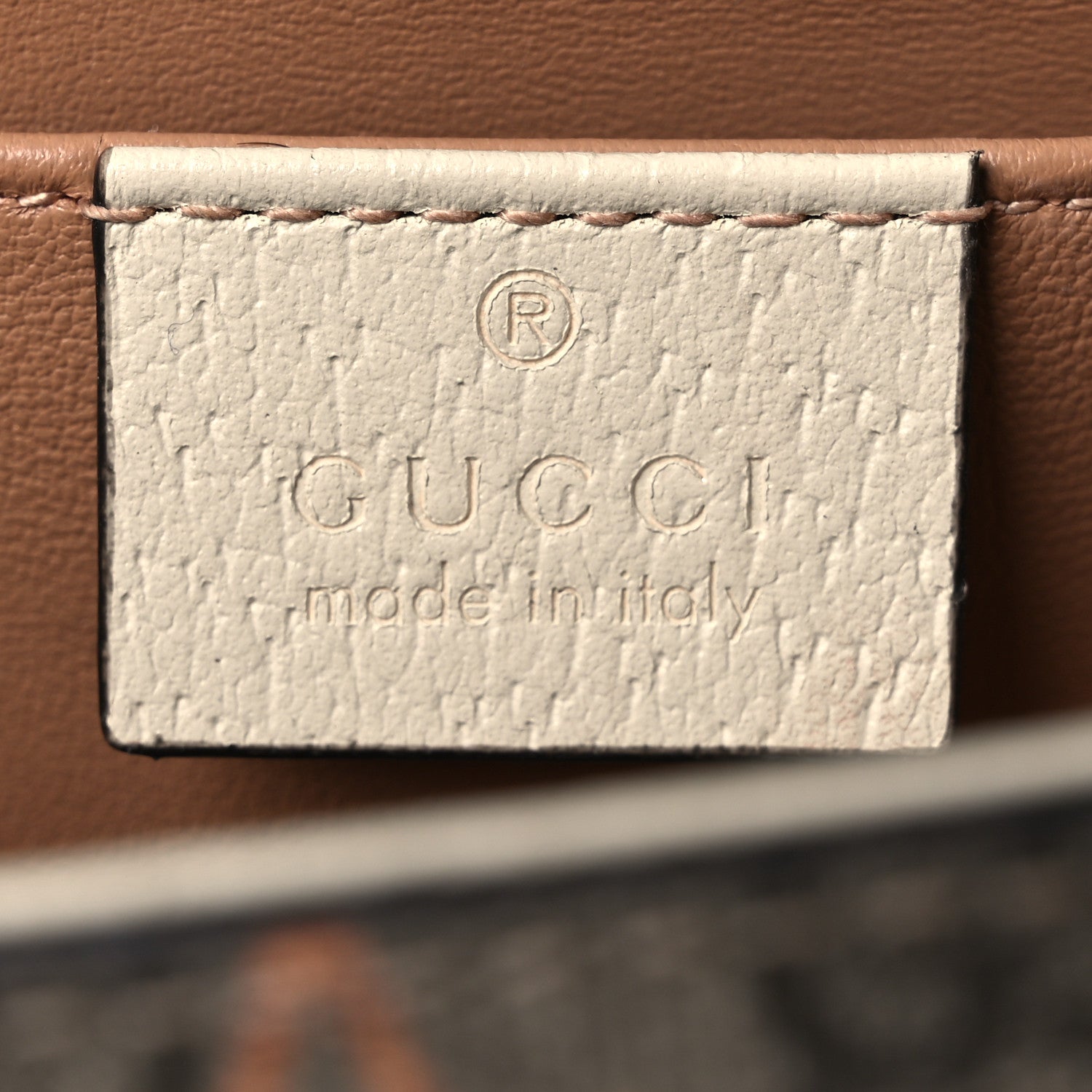 GG Supreme Monogram Berry Textured Dollar Calfskin Small Padlock Shoulder Bag Beige Ebony Light Copper Mystic White