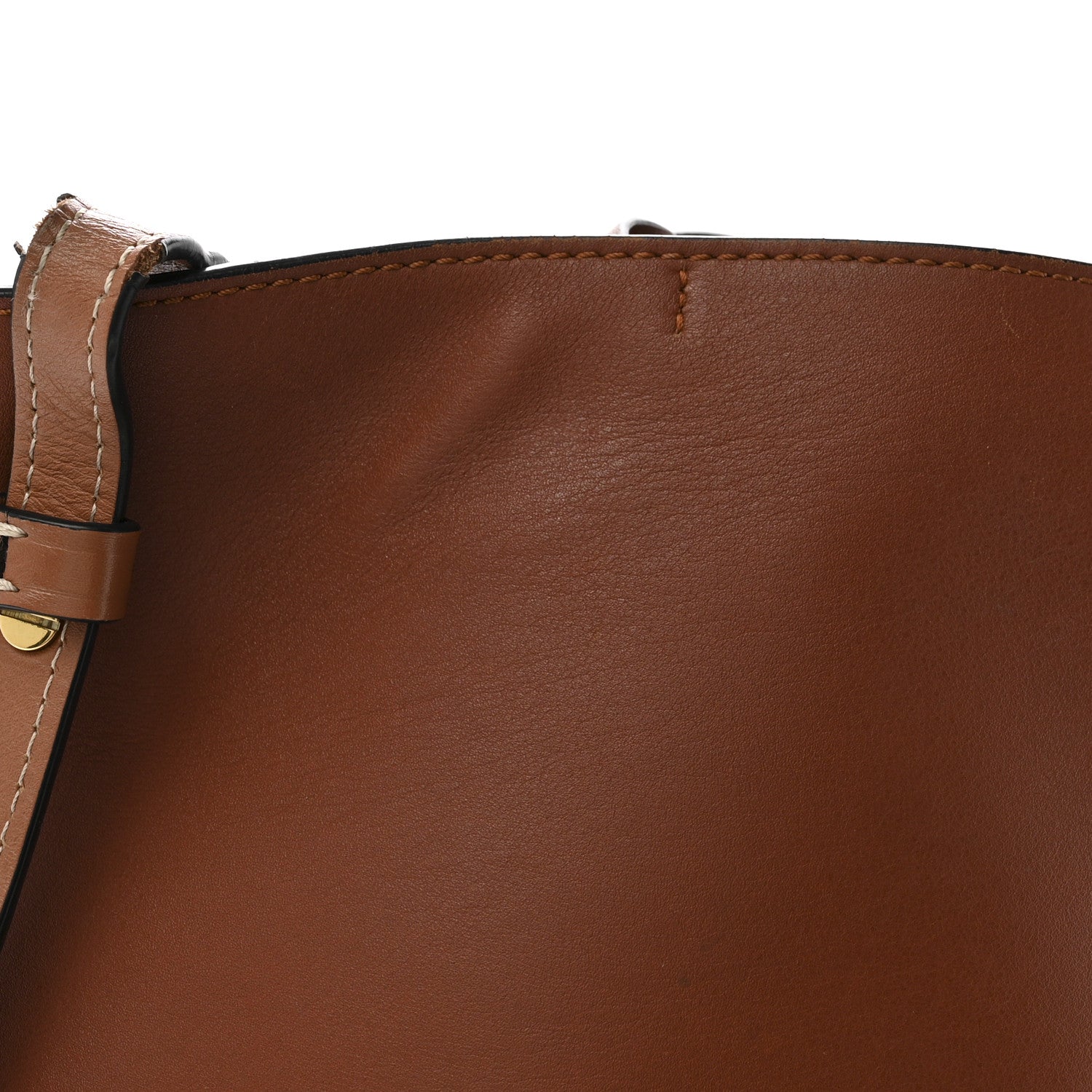 Calfskin Gate Bucket Bag Brown