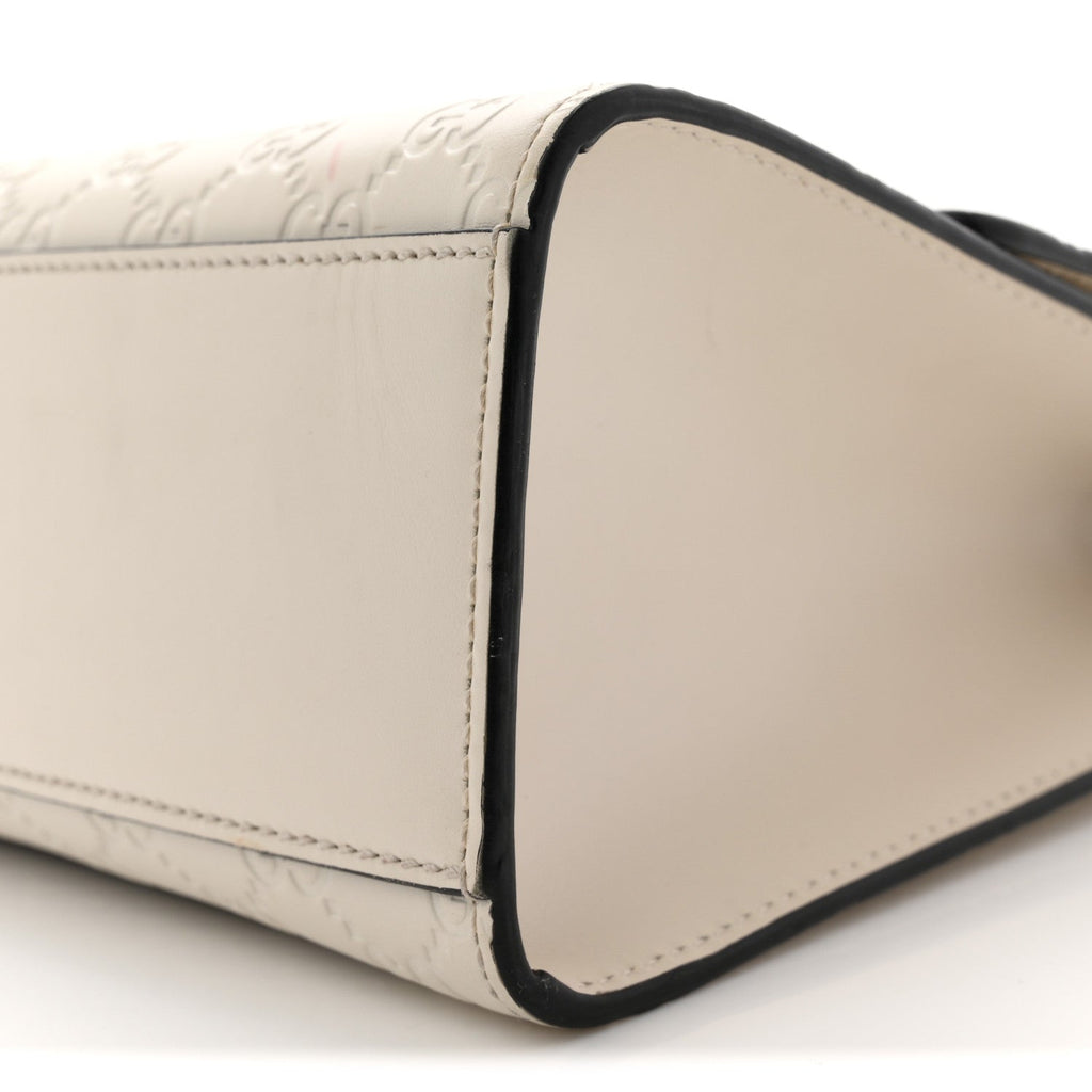 Guccissima Medium Padlock Shoulder Bag Black Mystic White
